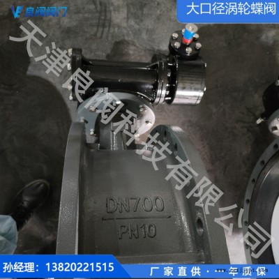 天津D341X-10Q涡轮法兰球墨铸铁三元乙丙橡胶蝶阀DN1000