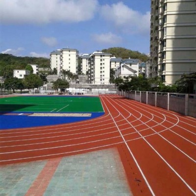 云南省塑胶跑道材料厂家混合型每平米价格图2