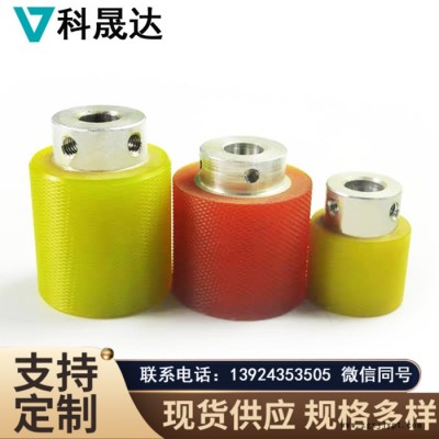 科晟达来图来样加工定做 东莞胶轮批发供应输送聚氨酯导向轮抗磨损不脱胶压线轮轴承包胶辊聚氨酯包胶轮图4