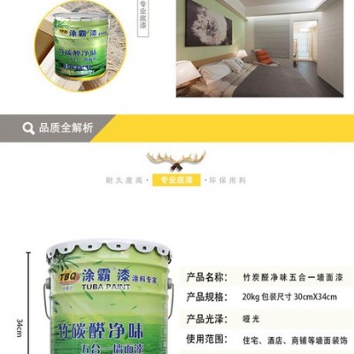 广东江门环保乳胶漆 定制调色乳胶漆涂料 涂霸供应工程乳胶漆图3