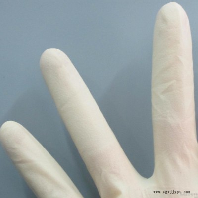 供应7.5g12寸千级麻面乳胶手套  一次性麻面防滑防油乳检查手套图4