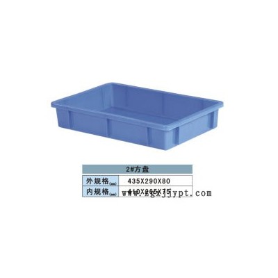 塑料卡板玩具公仔胶盆塑料箱周转塑料箱红色黄色塑胶方盘 小胶盆图1