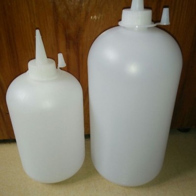 厂销软体塑料尖嘴瓶 乳白色1KG包装塑料快干胶瓶 **胶塑料瓶子