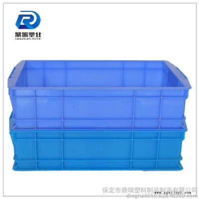 北京鼎瑞食品级塑料周转箱 /周转箱批发/蓝色加厚加盖子塑料周转箱储物箱图6