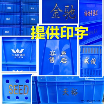 现货批发塑料周转箱带盖蓝色加厚方形工业塑料箱塑料周转框零件盒图2