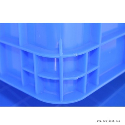 5号B款塑料周转箱餐具消毒箱/生鲜配送箱/塑料周转箱/周转箱加工定制厂家　蓝色加厚加盖子塑料周转箱储物箱图2