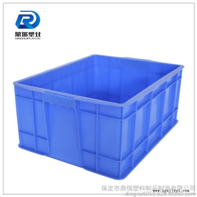 重庆鼎瑞塑料周转箱 /周转箱厂家/蓝色加厚加盖子塑料周转箱储物箱图8