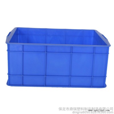 重庆鼎瑞塑料周转箱 /周转箱厂家/蓝色加厚加盖子塑料周转箱储物箱图7