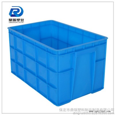 河南鼎瑞pp周转箱 /周转箱厂家/蓝色加厚加盖子塑料周转箱储物箱图4