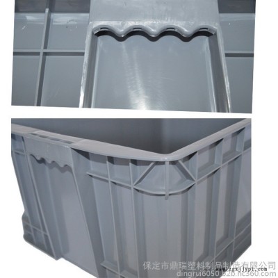 河南鼎瑞pp周转箱 /周转箱厂家/蓝色加厚加盖子塑料周转箱储物箱图5