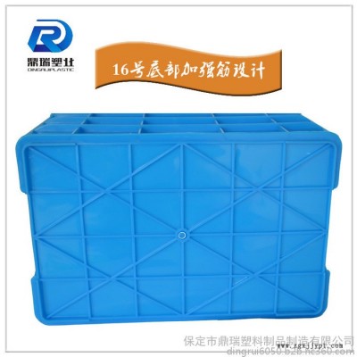 河南鼎瑞pp周转箱 /周转箱厂家/蓝色加厚加盖子塑料周转箱储物箱图8