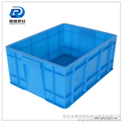 河南鼎瑞pp周转箱 /周转箱厂家/蓝色加厚加盖子塑料周转箱储物箱图6
