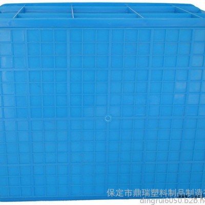天津鼎瑞加厚周转箱 /周转箱厂家/蓝色加厚加盖子塑料周转箱储物箱图8