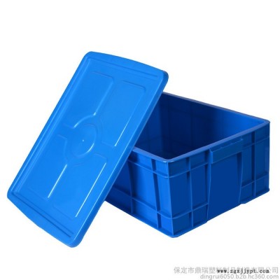 天津鼎瑞加厚周转箱 /周转箱厂家/蓝色加厚加盖子塑料周转箱储物箱图7