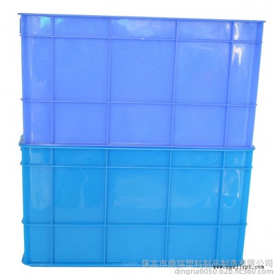 天津鼎瑞加厚周转箱 /周转箱厂家/蓝色加厚加盖子塑料周转箱储物箱图4