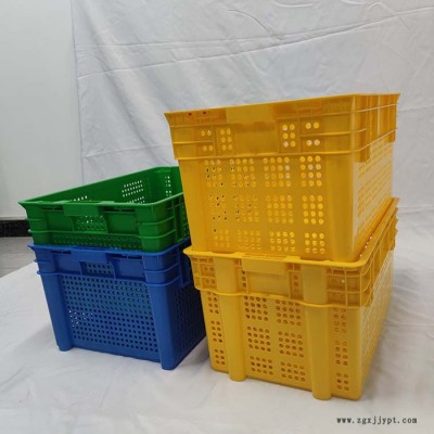 塑料周转箱筐生鲜周转筐错位筐电商新零反转套叠塑料箱豆芽筐图2