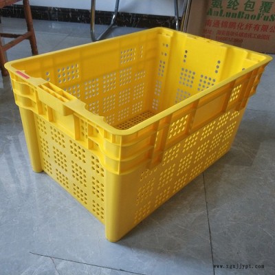 塑料周转箱筐生鲜周转筐错位筐电商新零反转套叠塑料箱豆芽筐图7
