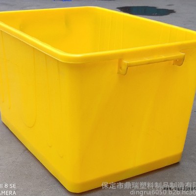 重庆鼎瑞大号整理箱塑料 /周转箱批发/蓝色加厚加盖子塑料周转箱储物箱图3