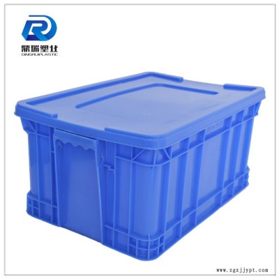 5号B款塑料周转箱餐具消毒箱/塑料周转箱价格　蓝色加厚加盖子塑料周转箱储物箱图1