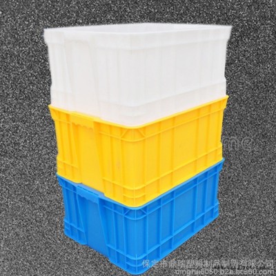 河北鼎瑞物料周转箱 /周转箱厂家/蓝色加厚加盖子塑料周转箱储物箱图7