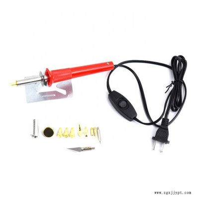 TOPEAST  带开关欧规美规烙画笔套装 塑料盒 包装 30W 烫花烙画套装