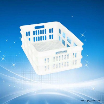 塑料收纳框 蓝绿色分类周转筐  长方形快递运输塑料箱蓝色周转筐图8