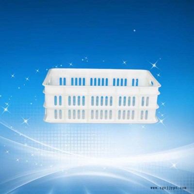 塑料收纳框 蓝绿色分类周转筐  长方形快递运输塑料箱蓝色周转筐图7