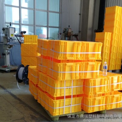 湖北鼎瑞加厚塑料周转箱 /周转箱厂家/蓝色加厚加盖子塑料周转箱储物箱图3