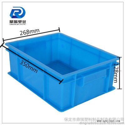 河北鼎瑞服装厂用塑料周转箱 /周转箱批发/蓝色加厚加盖子塑料周转箱储物箱图6