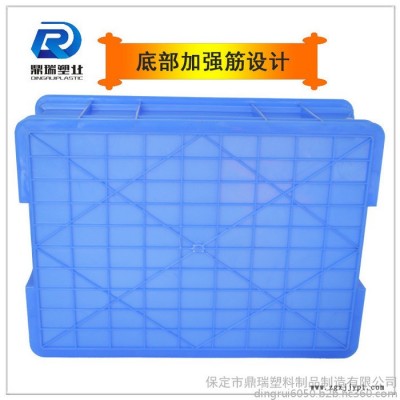 山西鼎瑞大号家用整理箱塑料 /周转箱厂家/蓝色加厚加盖子塑料周转箱储物箱图4