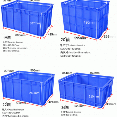 东莞长安塑胶玩具周转箱22号鹏威胶箱胶箩卡板配盖子胶盆配盖子塑胶箱 东莞横沥塑胶箱图1