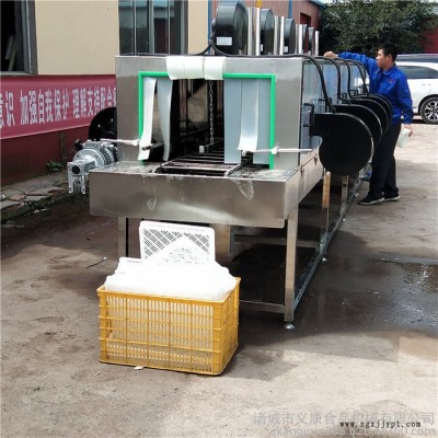 义康牌XKJ-2000型塑料箱清洗机 油污托盘清洗机 蔬菜筐喷淋洗筐机图7