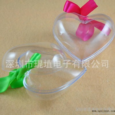 现货塑料盒 心形塑料盒 透明心形塑料盒 心形迷你塑料盒图2