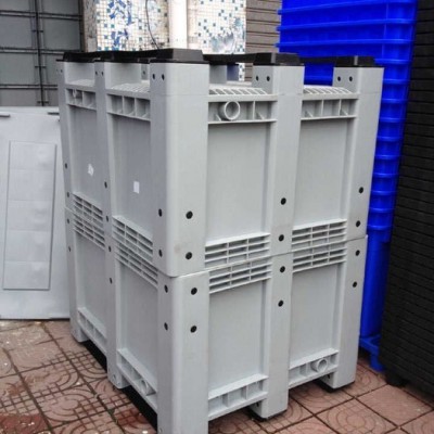 塑胶卡板箱 九脚托盘 叉车塑料周转箱 塑胶川字托盘卡板箱 ** 盖子另外报价图4