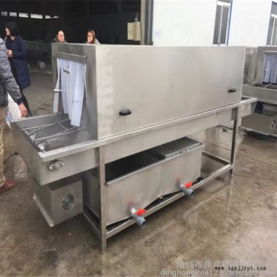 鼎鸿XKJ-2000型养鸡笼清洗机 消毒式鸭笼清洗机 干燥式洗盒机 隧道式洗筐机 塑料箱清洗机 高压喷淋洗盘机图7