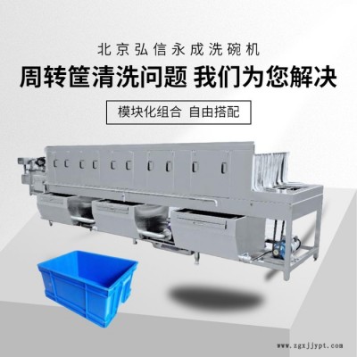 弘信 洗箱机  洗箱机食品厂 高压清洗机设备 洗筐机风干式不锈钢流水线 强力去污图4