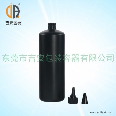 供应1L黑尖瓶美甲专用瓶 UV胶瓶 尖嘴瓶 化工塑料瓶图3
