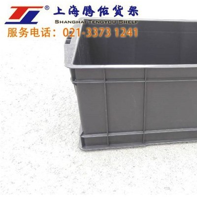 腾佑塑料箱特价直销，上海黑色塑料周转箱现货低价处理图5