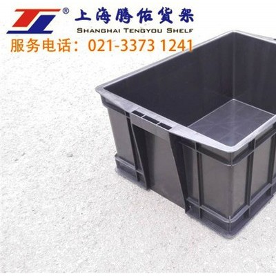 腾佑塑料箱特价直销，上海黑色塑料周转箱现货低价处理图3