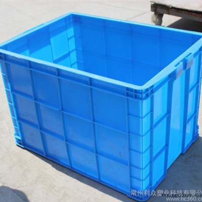 塑料周转箱 特大号塑胶箱 蓝色食其 上海整理收纳箱图1
