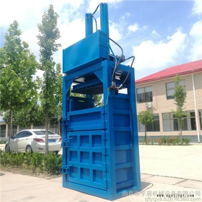 自动翻包立式塑料瓶压缩打包机  立式纸壳压扁机图1