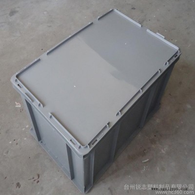 **600-340加强底物流箱 PE全新料塑料箱 宁波灰色塑料周转箱图2