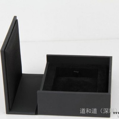 工厂直销黑色珠宝首饰盒 项链 戒指 耳环 胶盒图2