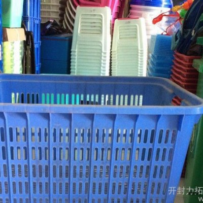 加厚物流运输专用塑料箱 周转箱 全新料周转筐 工具筐图3