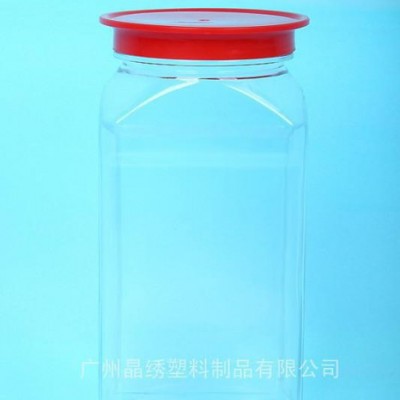 广东 最潮的塑料罐 PET透明罐子 350毫升六角罐 厂家批发图3
