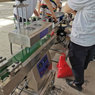 郑州干果塑料罐封口设备价格 批发食品塑料罐垫片封口机厂家 全自动塑料瓶铝箔封口机图5