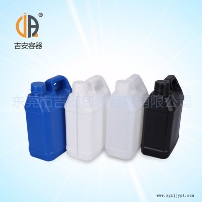 吉安容器 厂家批发耐酸碱1.5L/2L塑料罐 化工包装 2升扁壶 带盖密封塑料壶