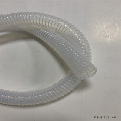 GREATFLEX白色硅胶钢丝四氟PTFE高温高压软管   四氟塑料软管图2