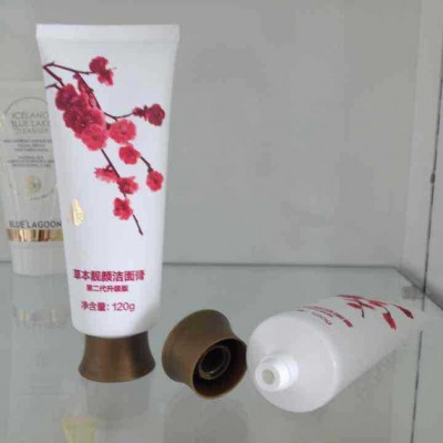 直销100ml塑料软管 洗面奶配磨砂异形盖磨砂管图2