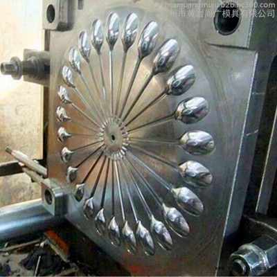 注塑模具设计加工制造商供应一模多腔小勺子模具设计 一次性塑料勺餐匙模具开模价格图7